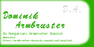 dominik armbruster business card